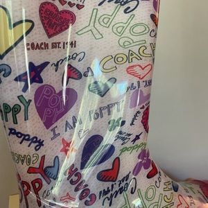 Coach rain boots. Size 11. Never been worn.